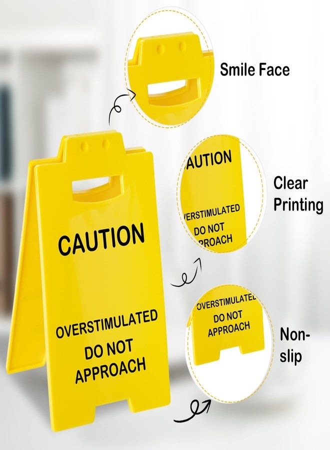 Joyline Caution Overstimulated Desk Sign - Funny Office Prank Gifts for Coworkers, Teammates, Employees & Boss Humorous Warning Sign for Desk Decor Stress Relief Office Accessories - Image 3